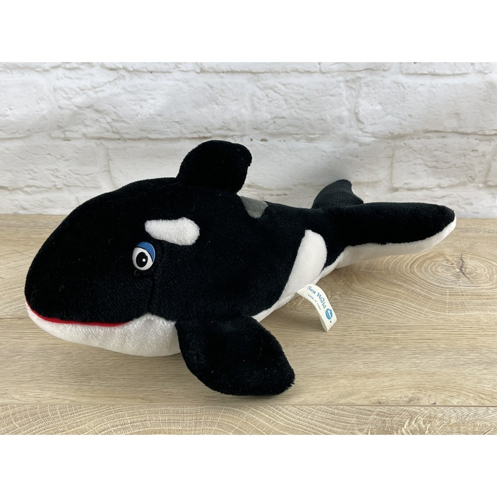 Seaworld Shamu Orca Killer Whale Stuffed Animal Plush 14" Sea World Toy